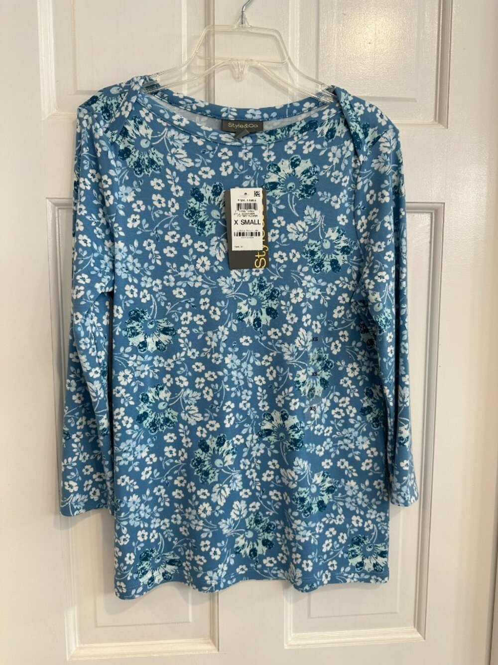 Style&Co Floral 3/4 Sleeve Top Size XS NWT